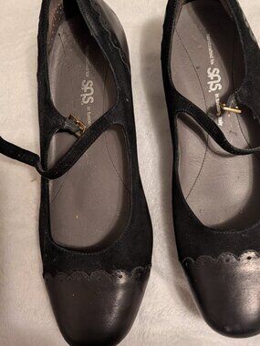 SAS Cate Mary Jane Heel in Black